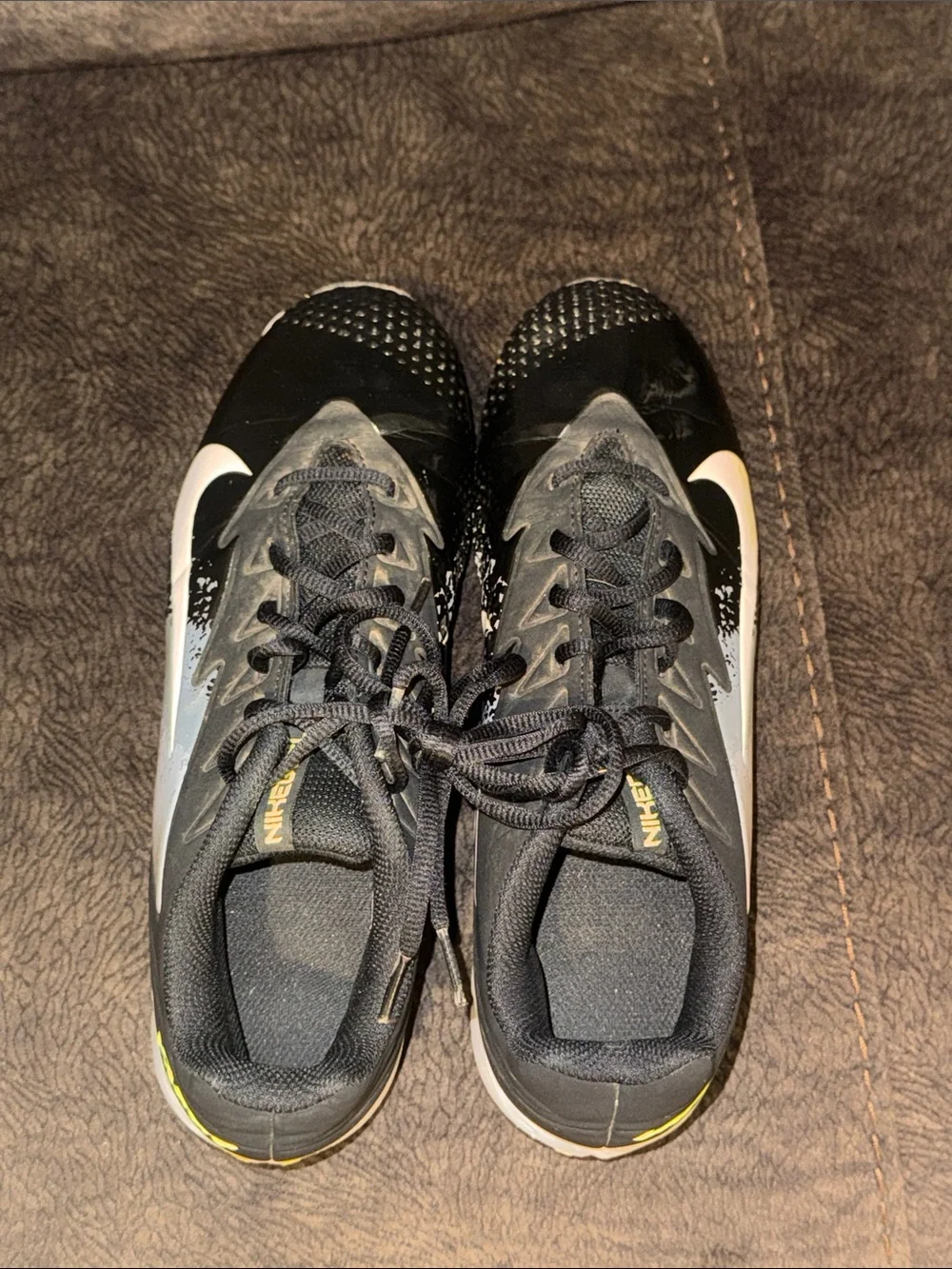 Nike‎ Fastflex Vapor black and White baseball cleats size 8
